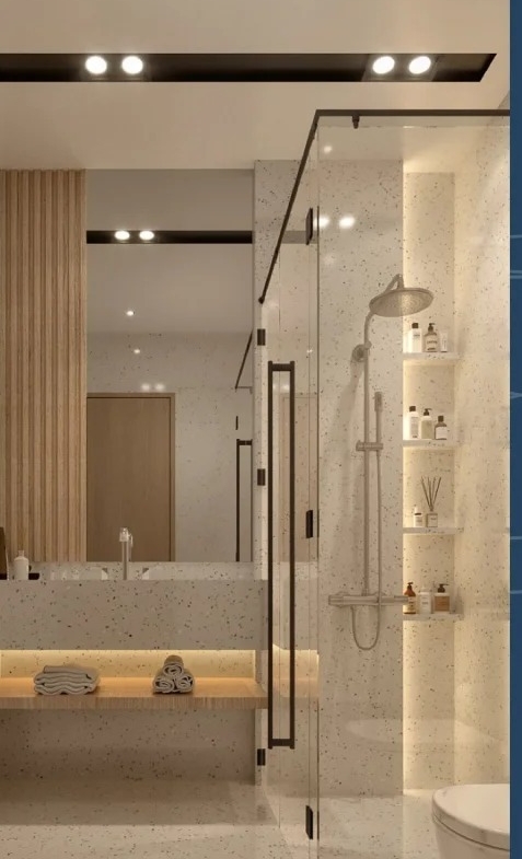 Deli Riverview show unit bathroom interior render