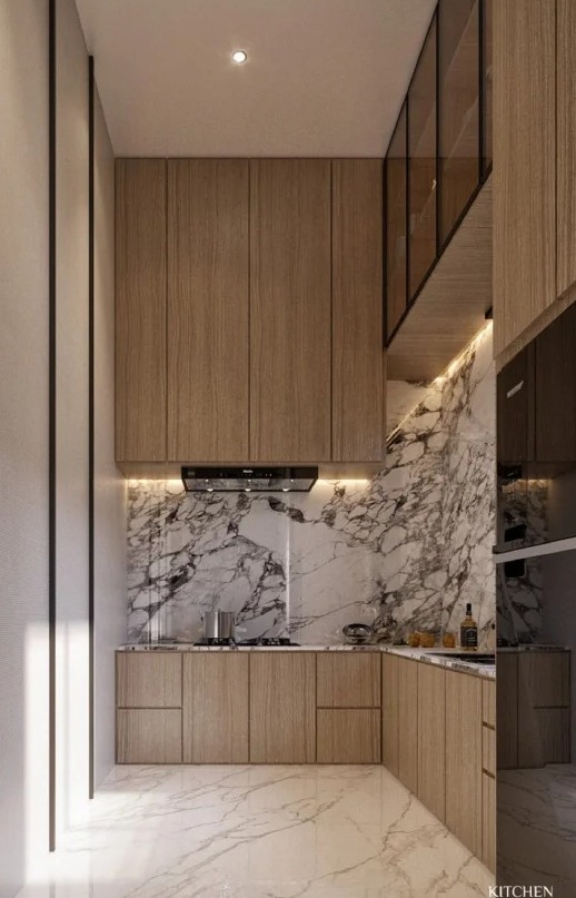 Deli Riverview show unit kitchen interior render