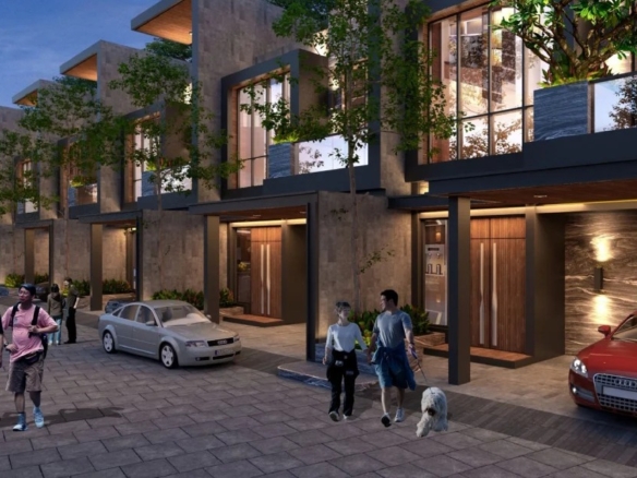 Deli Riverview pedestrian streetscape render, Medan Barat