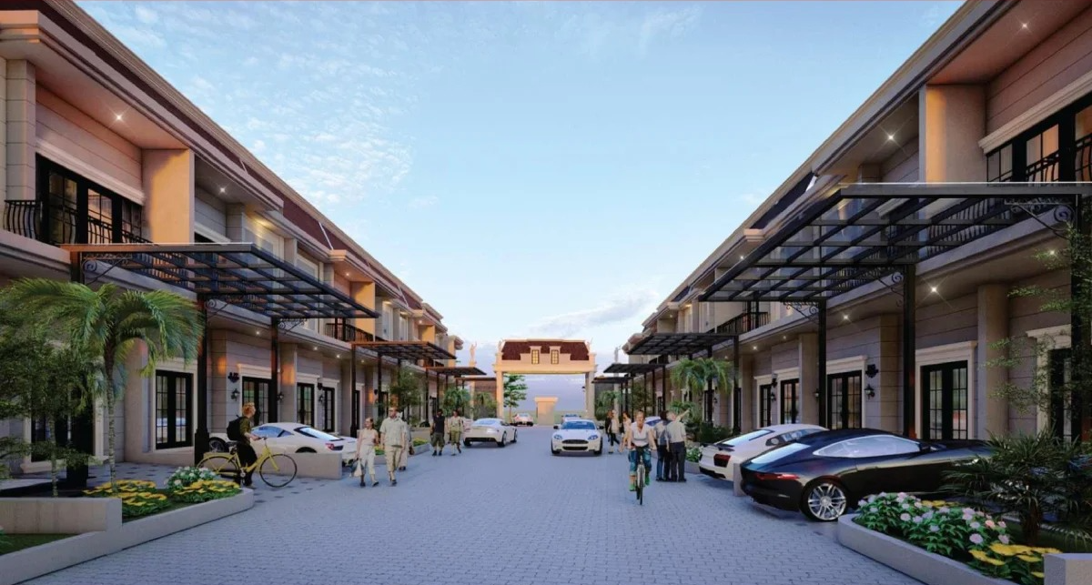 Grand Patriot Palace gated street entrance render, Medan Sunggal