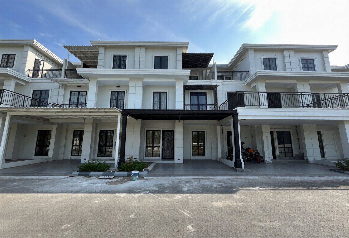 Jewel Park Polonia townhouse row exterior facade