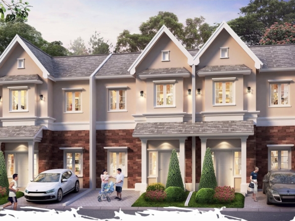 Medan Resort City Type Vorden townhouse row exterior render, Cluster Eindhoven, Deli Tua