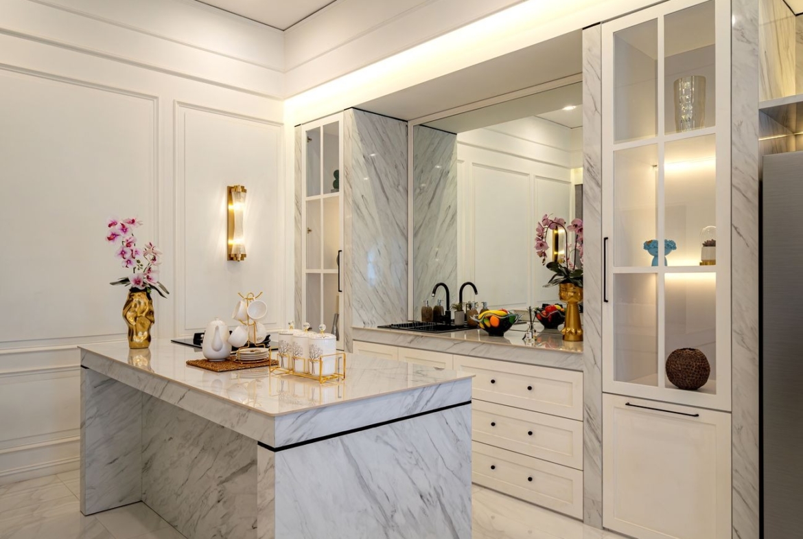 Samera Suite kitchen interior, Medan Sunggal
